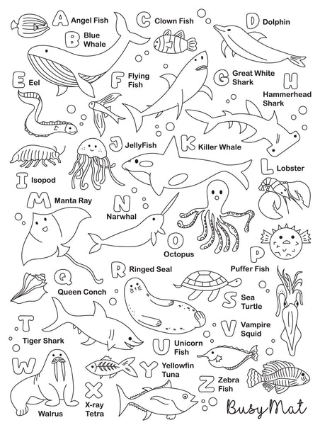 Busy Mat Premium Large Mat: Marine Animals A-Z