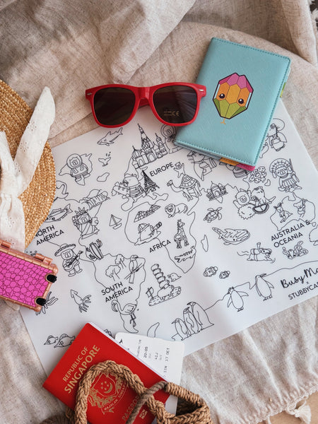 Busy Mat x StubbyCarrot Large Mat: CapyBara Around the World