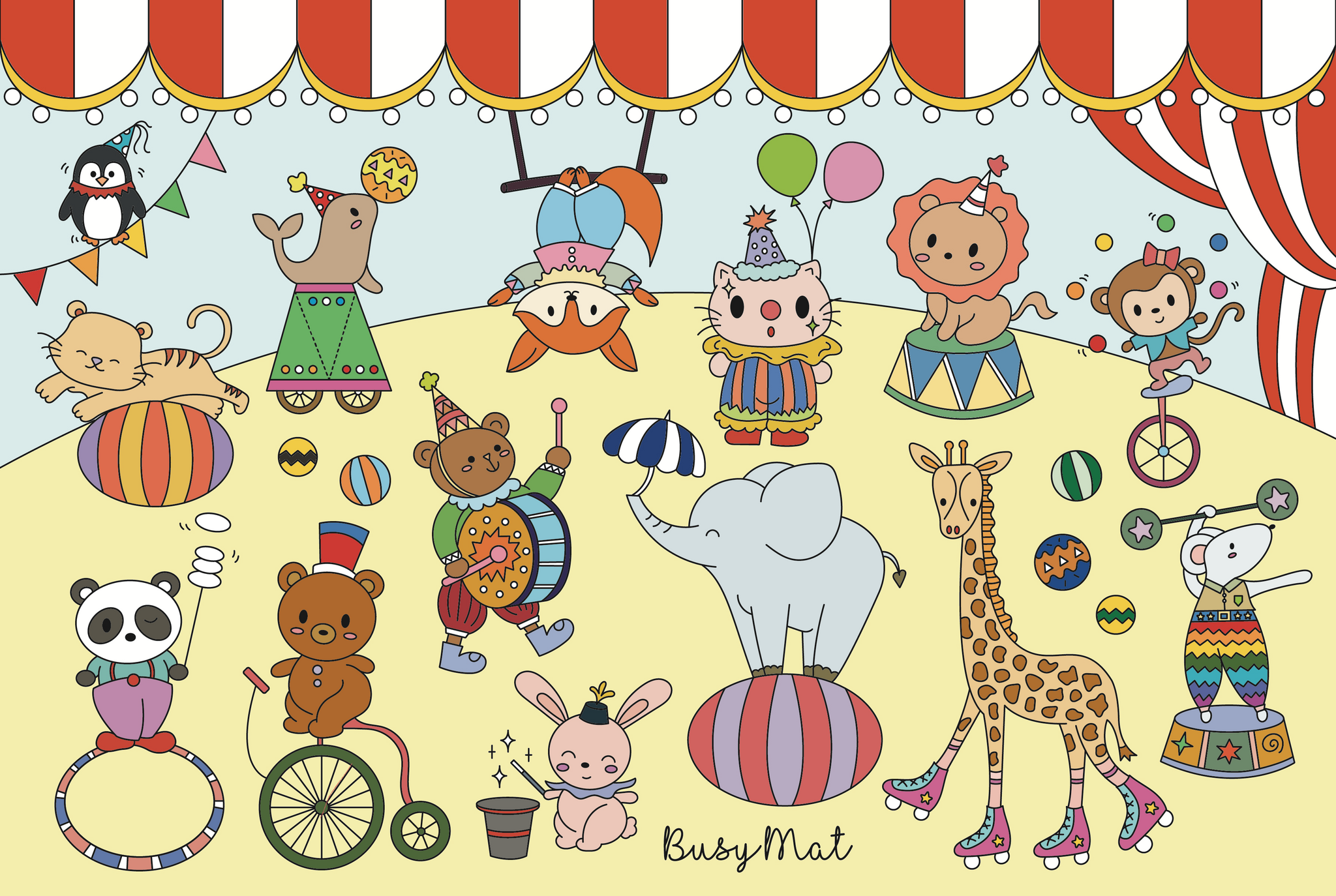 Busy Mat Midi Mat: Stars of Circus