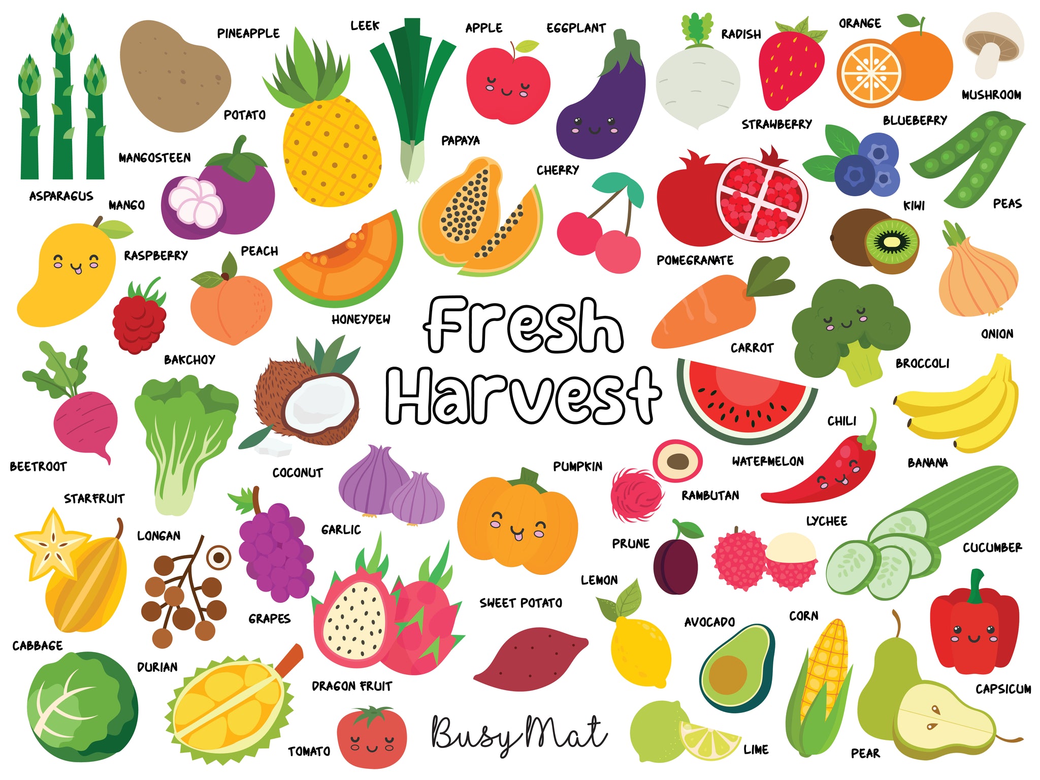 Busy Mat Premium Series: Fresh Harvest
