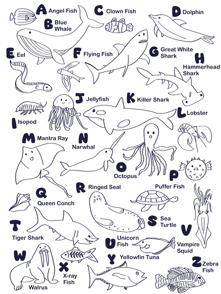 Busy Mat Premium Large Mat: Marine Animals A-Z