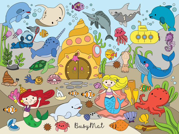 Busy Mat Premium Series - Under the Sea Mermaid Lagoon