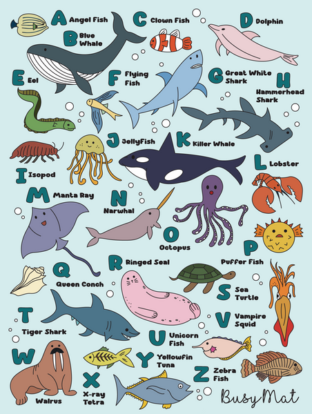 Busy Mat Premium Large Mat: Marine Animals A-Z