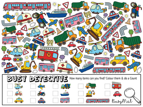 Busy Mat Premium Series: Busy Detective - Transport Mode
