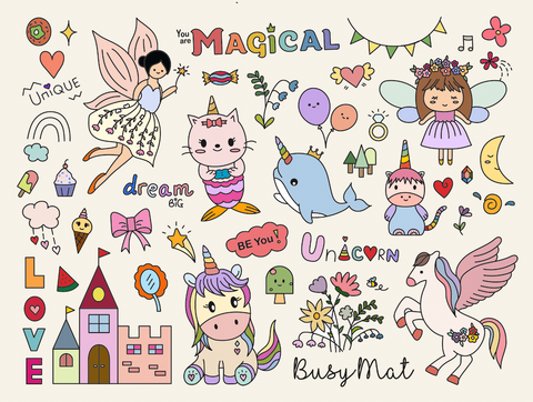 Busy Mat Travel Mat: Unicorn Dreams