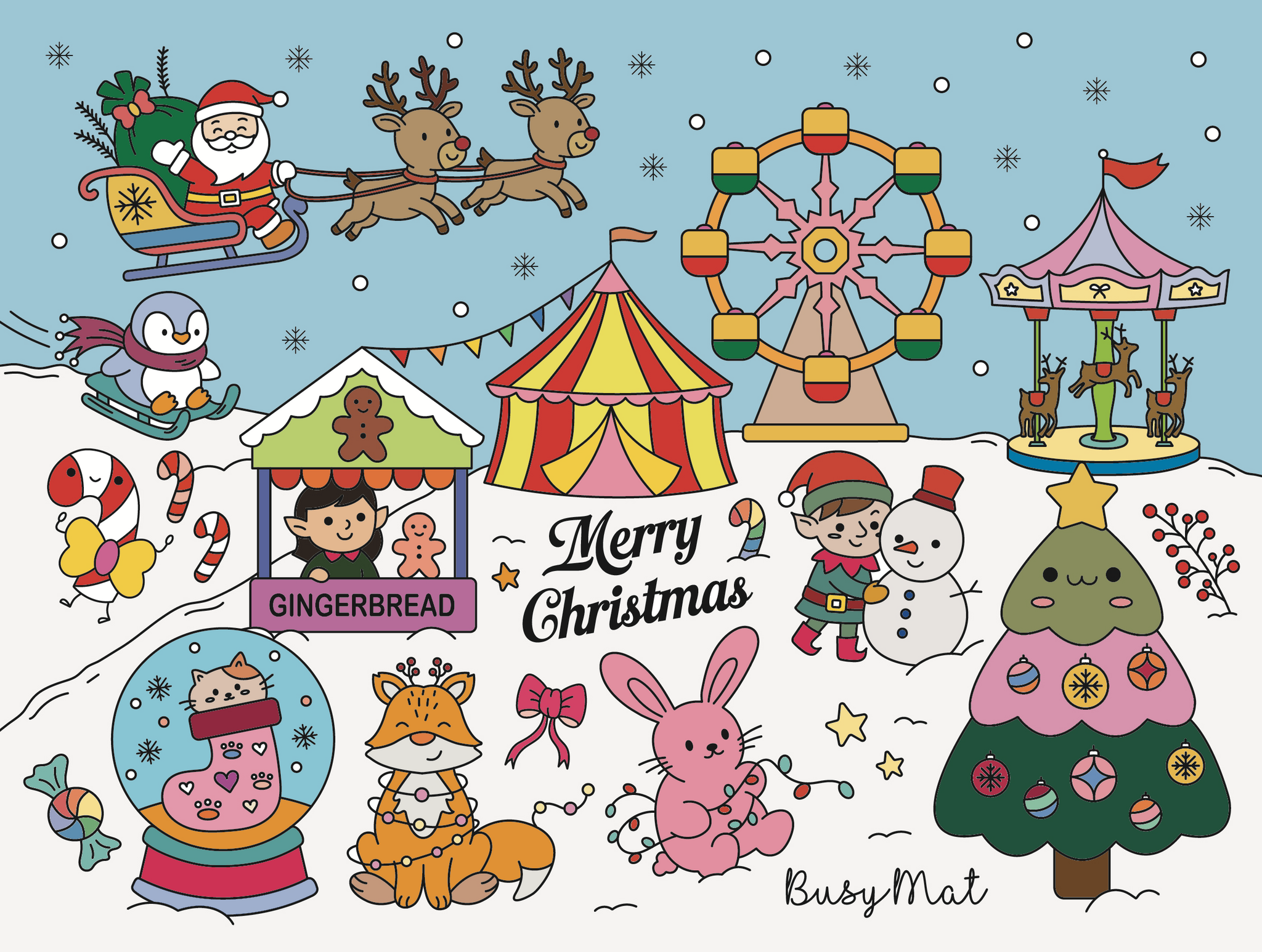 Busy Mat Travel Mat: Little Christmas Village