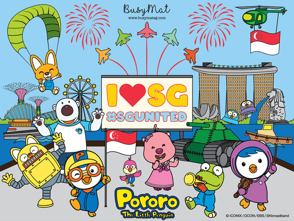 Busy Mat Premium Pororo Collaboration Series: Pororo Loves Singapore