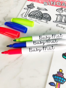 Busy Mat Trio Colour Fine Tip Markers