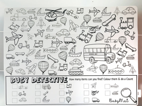 Busy Mat Premium Series: Busy Detective - Transportation