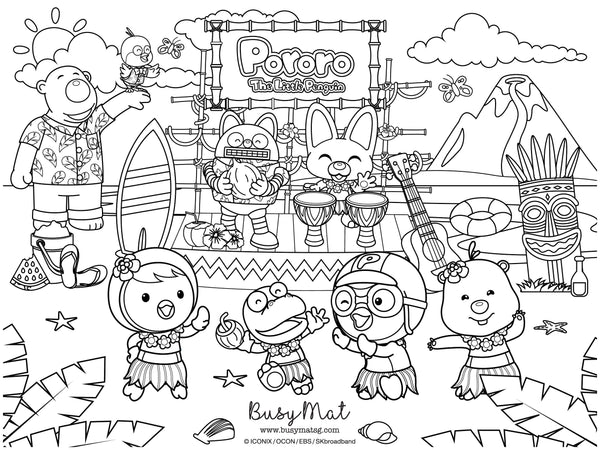 Busy Mat Premium Pororo Collaboration Series: Let’s go Hawaiian