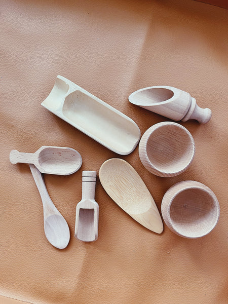 Wooden Scoops and Bowls