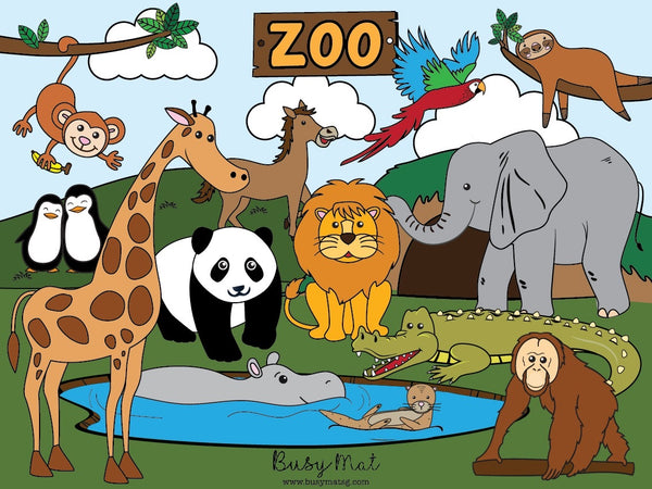 Busy Mat Premium Series: Zoo Animals
